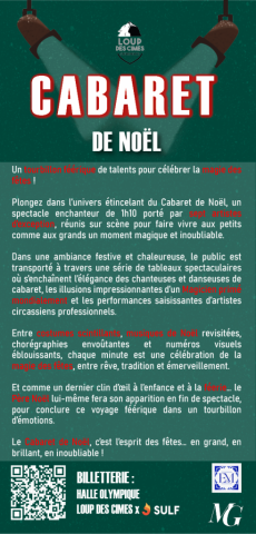 cabaret de Noël : flyer verso