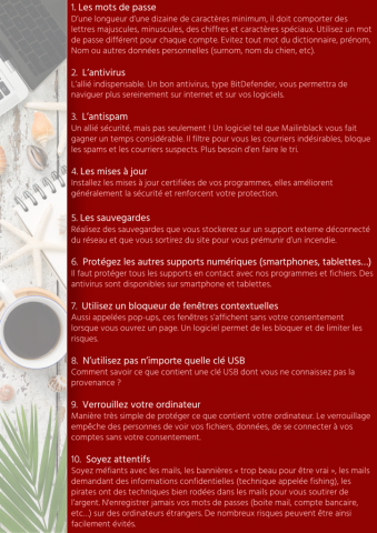 liste de conseils informatiques